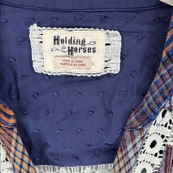 HOLDING HORSES Plaid shirt dress S - Picture 4 of 6